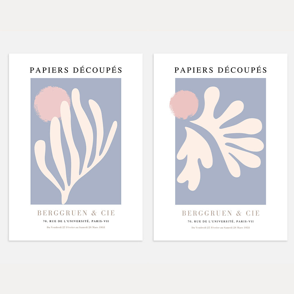 Henri Matisse Pastel Botanical Abstracts Poster Set of 2