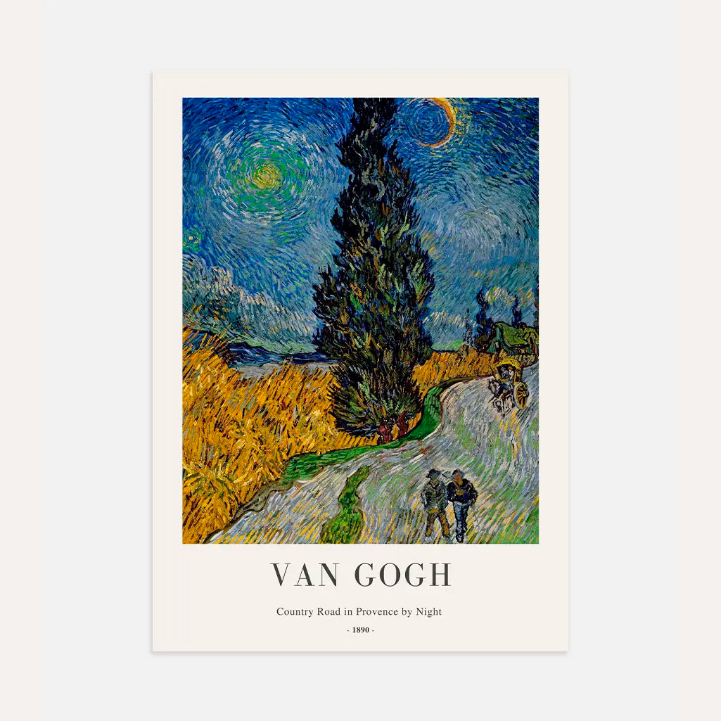 Vincent van Gogh Provence Night Road Poster