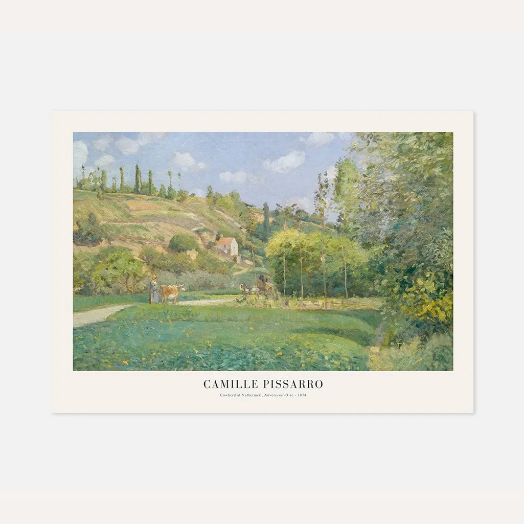 Pissarro Cowherd at Valhermeil Poster