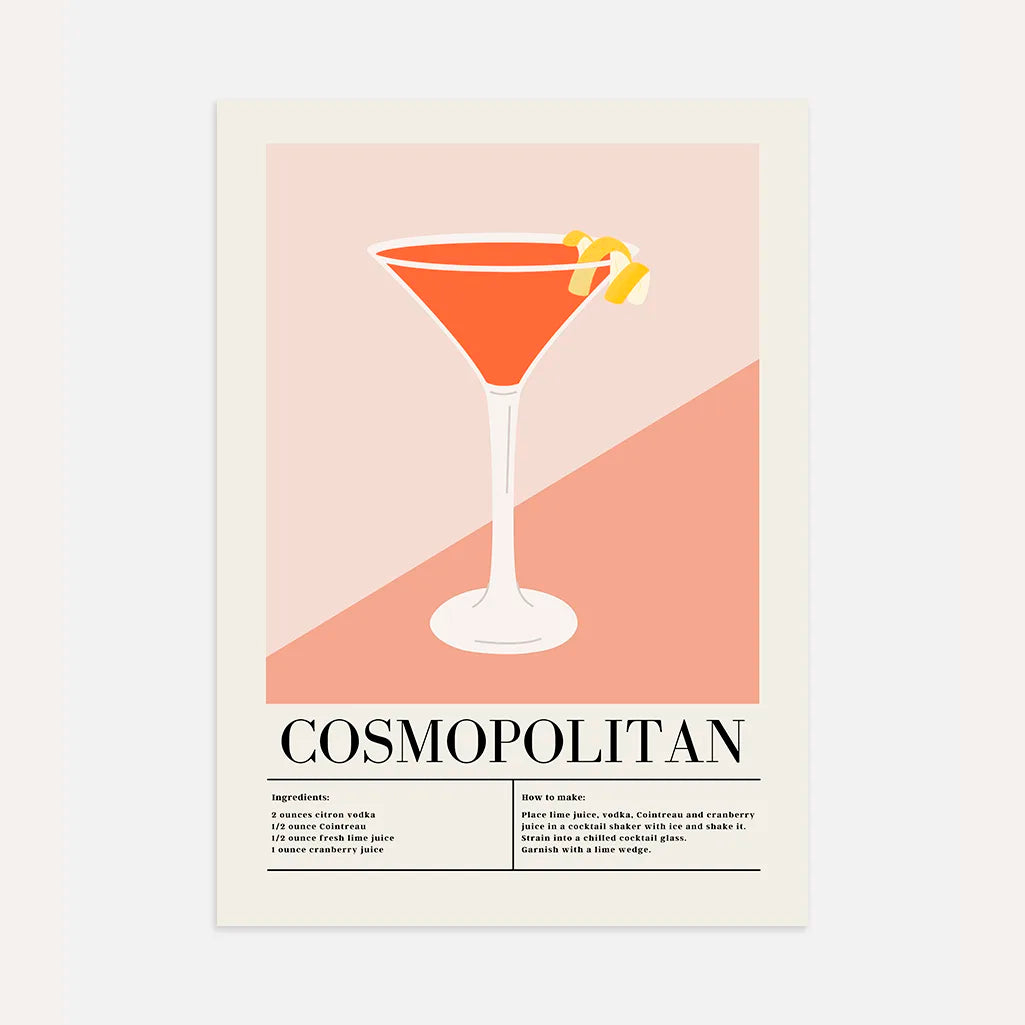 Cosmopolitan Cocktail Poster