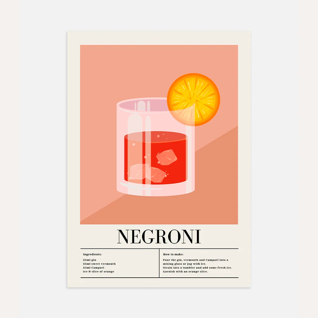 Negroni Glass Poster
