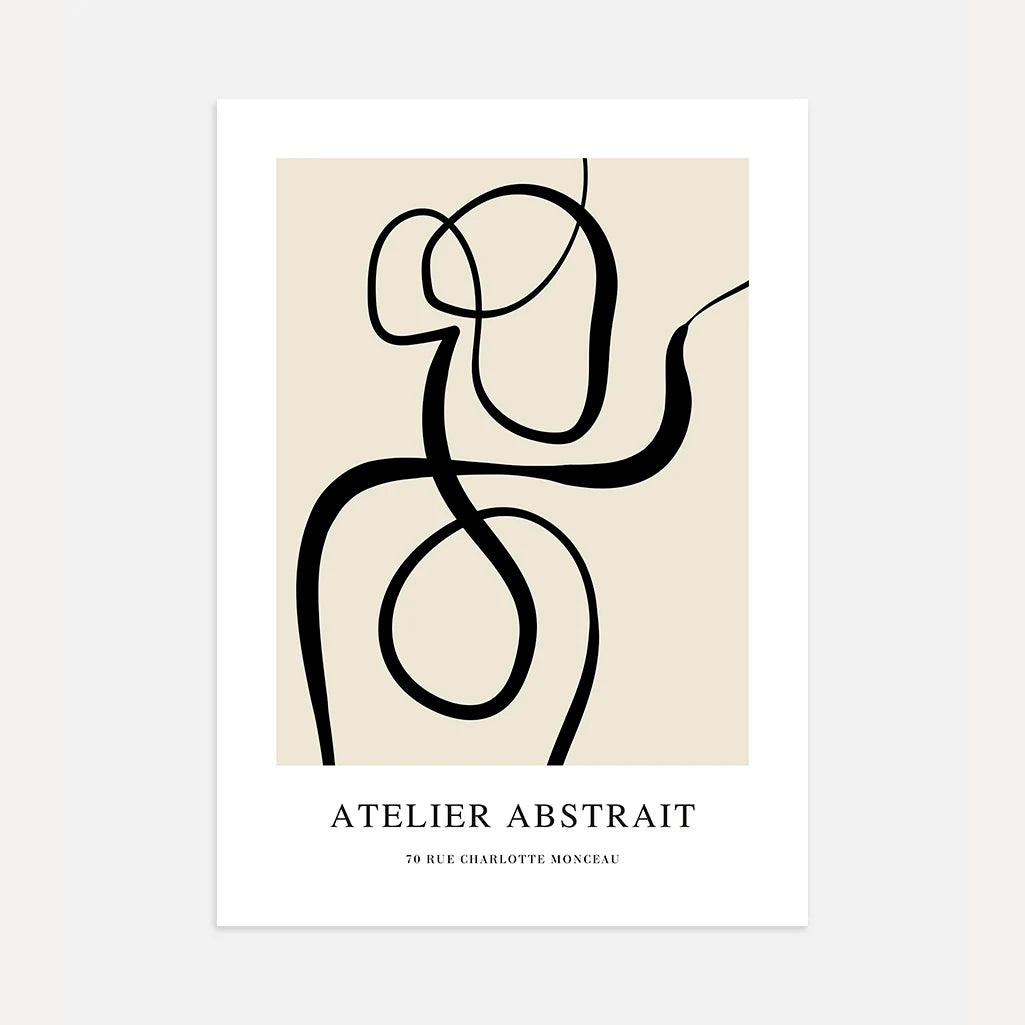 Abstract Line Art Minimal Poster