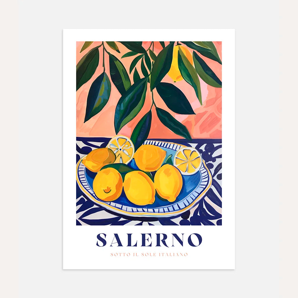 Salerno Lemon Plate Poster