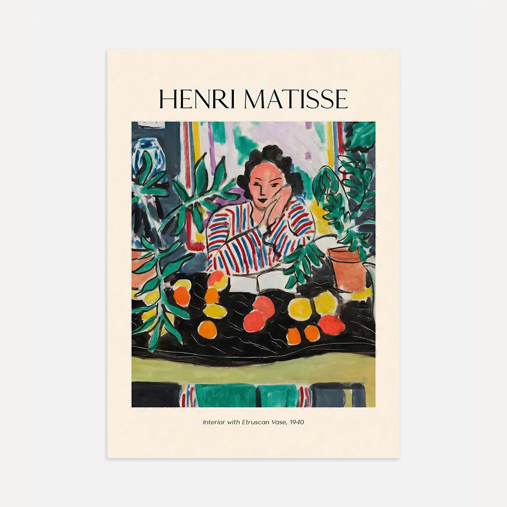 Henri Matisse Etruscan Vase Interior Poster