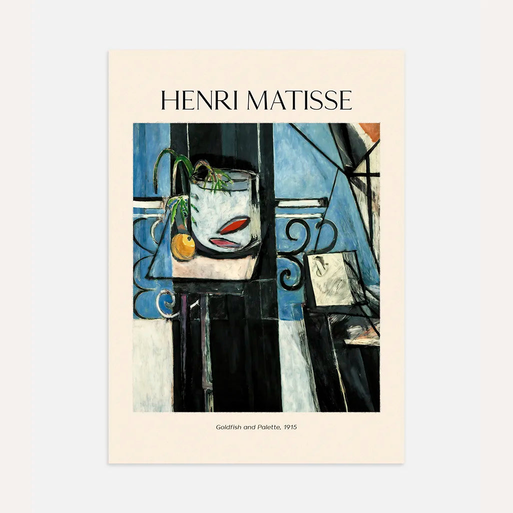 Henri Matisse Affiche – Poissons rouges et palette