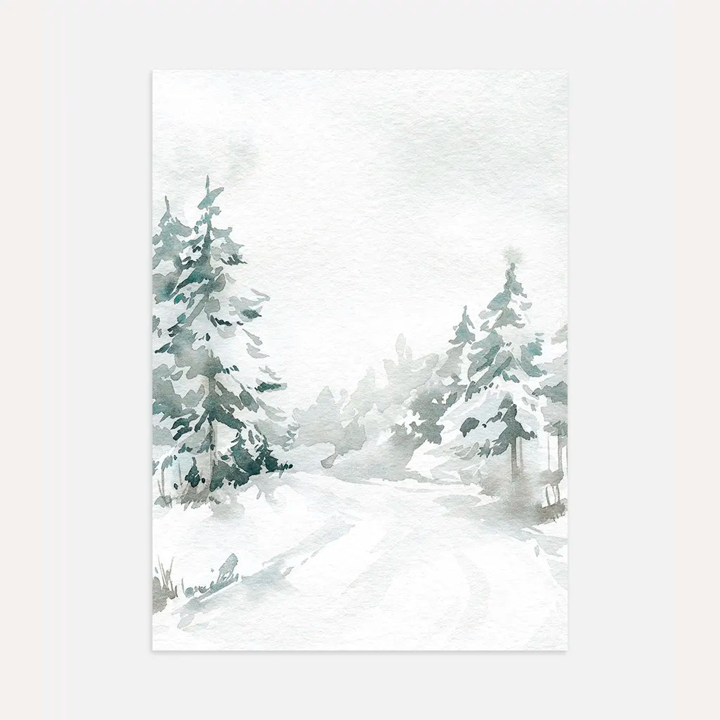 Winter Forest Path Poster