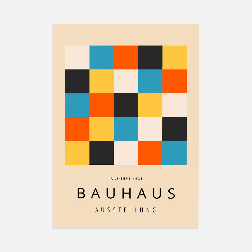 Bauhaus Color Block Geometry Poster