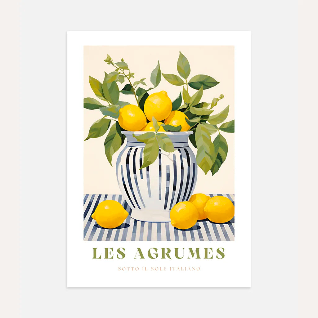 Les Agrumes Vase Poster