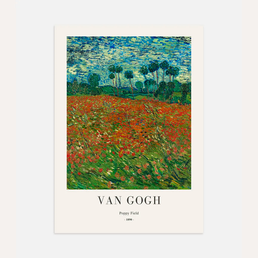 Vincent van Gogh Poppy Field Poster