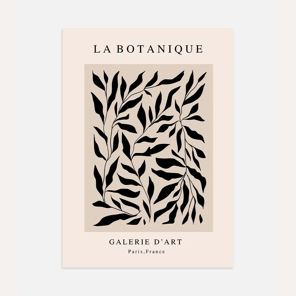 Botanique Noir Élégance Poster