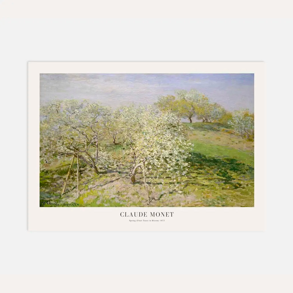 Claude Monet Spring Fruit Trees Poster