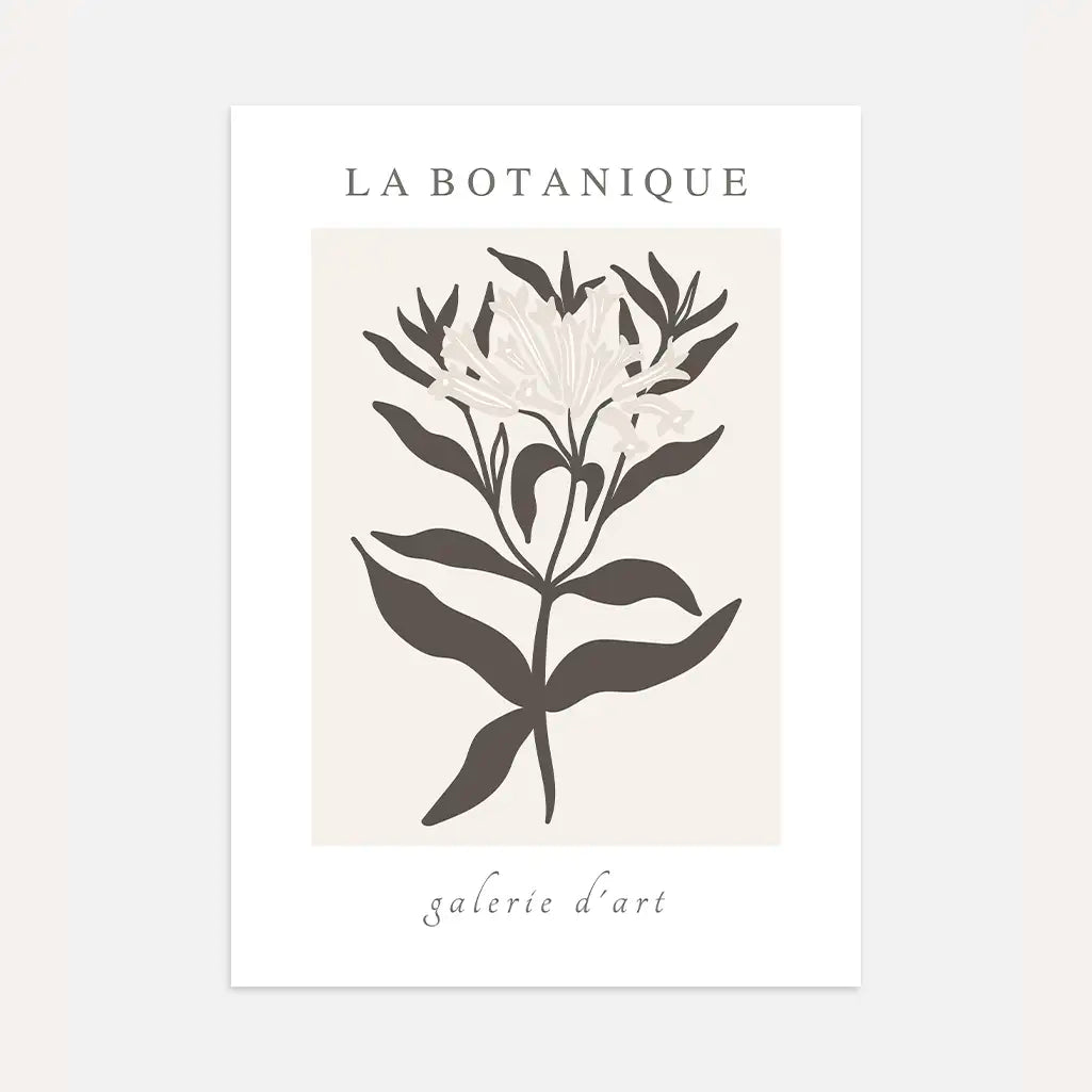 Minimalist Botanical Flower Line Art Poster