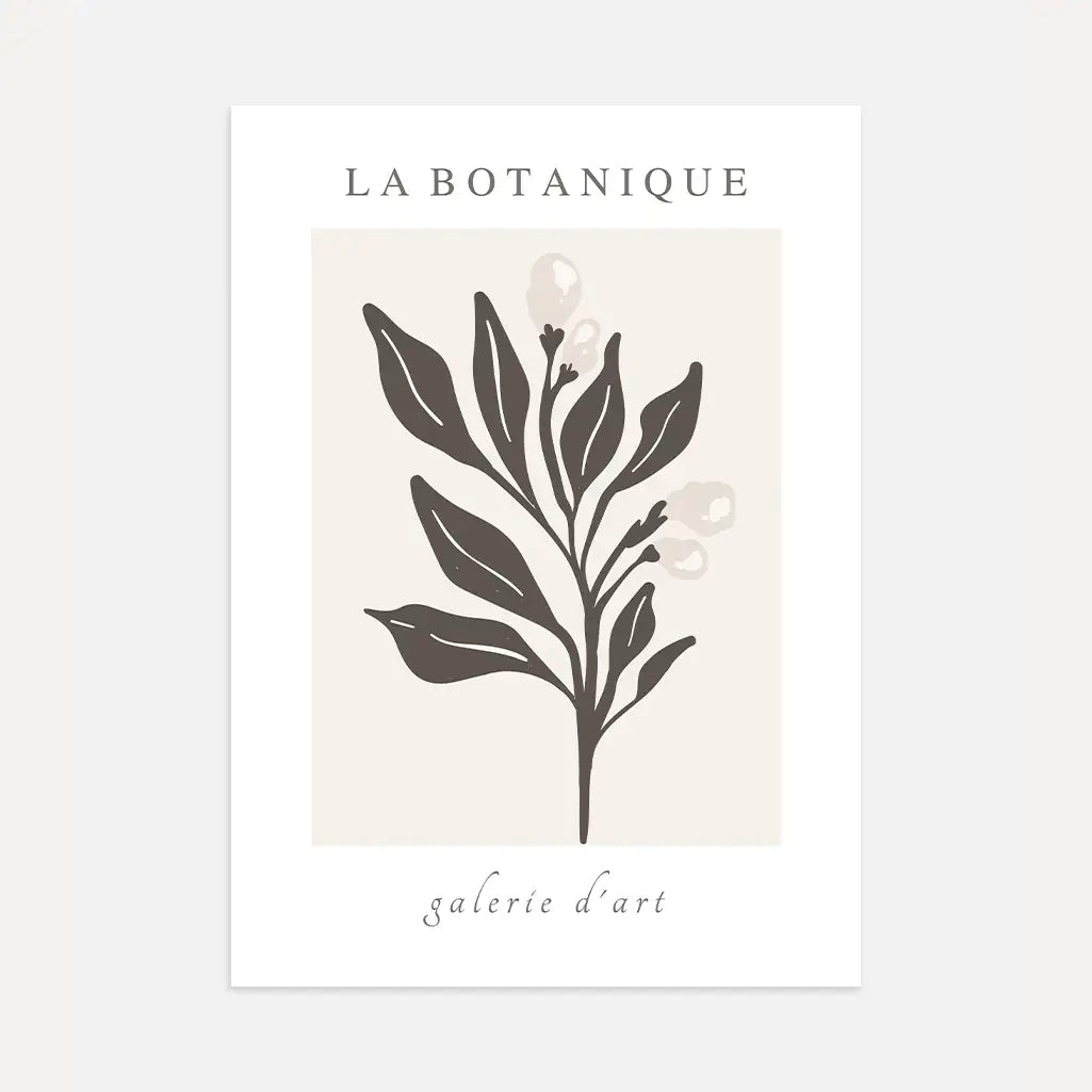 Botanical Branch Line Art Poster