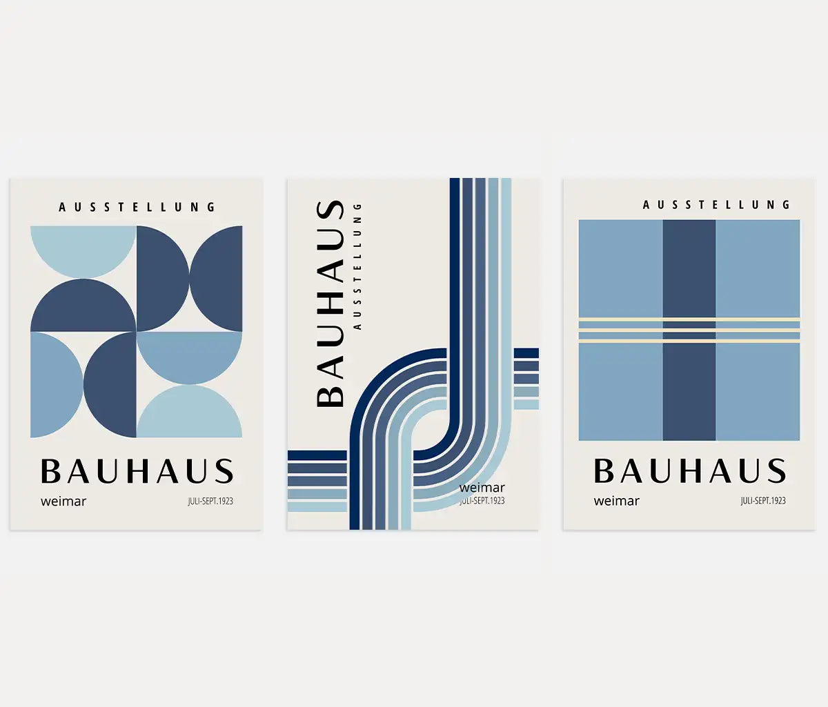 Bauhaus Weimar Rhythm Poster Set of 3