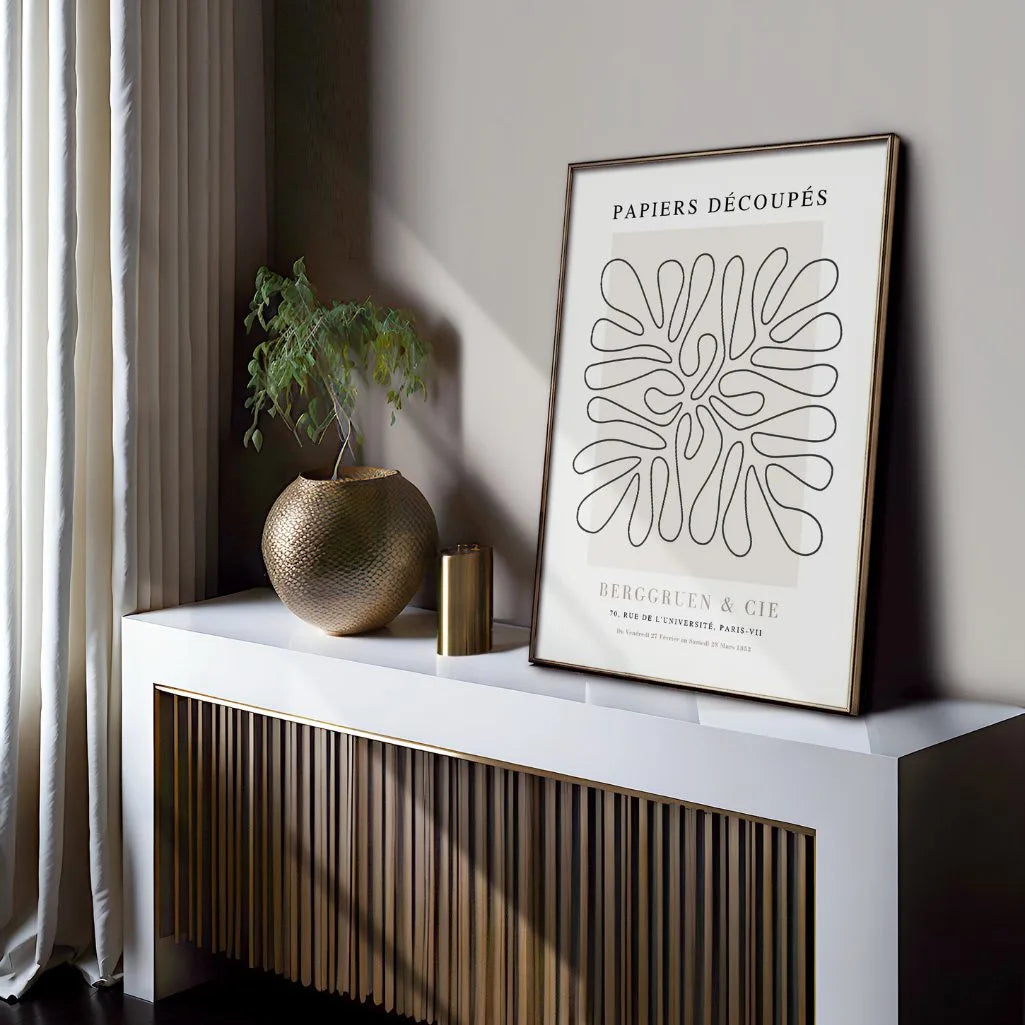 Henri Matisse – Line Art Poster Beige