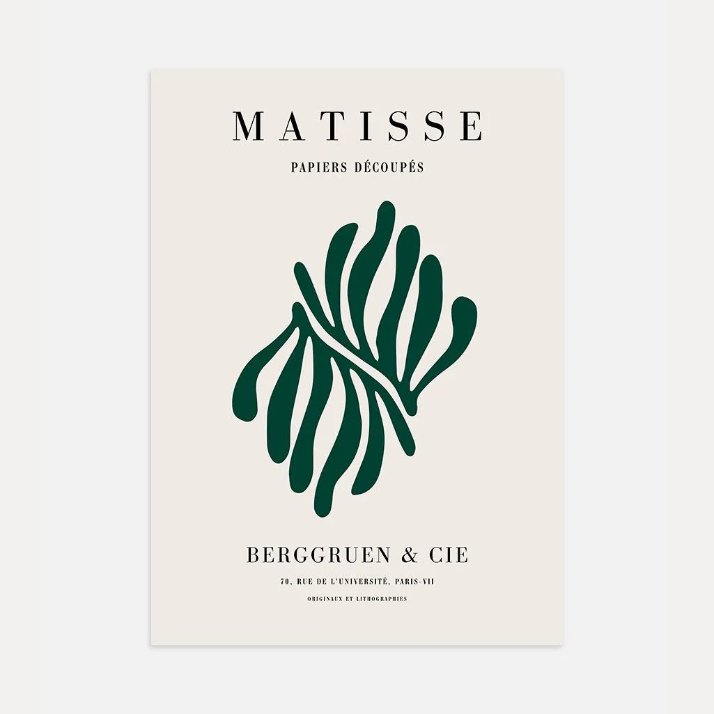 Matisse Flaschengrün Zweig Poster