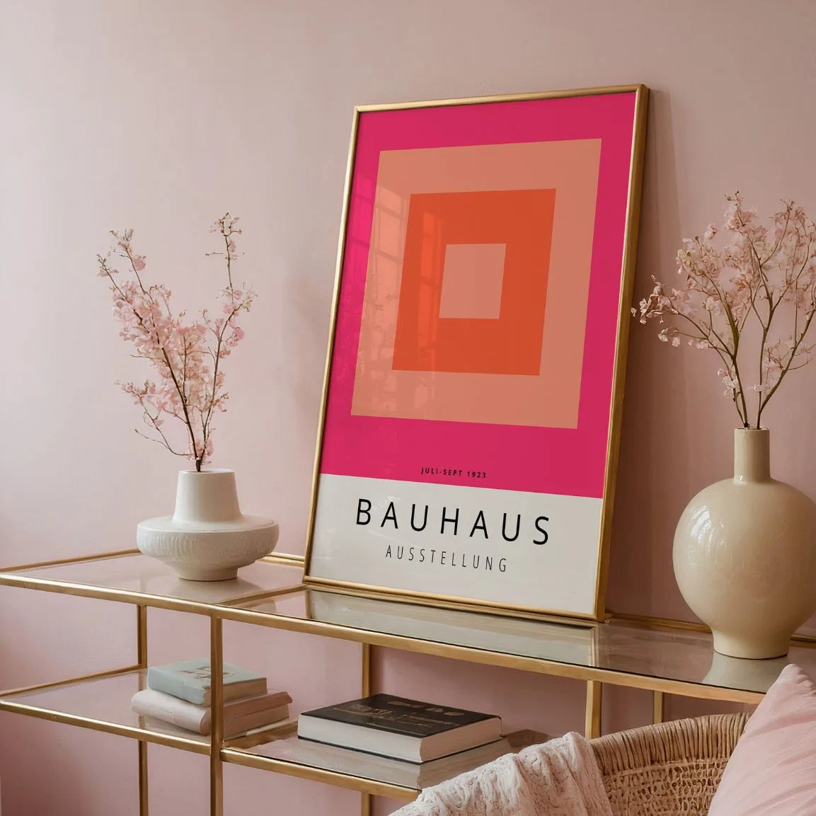 Bauhaus Orange Pulse Poster
