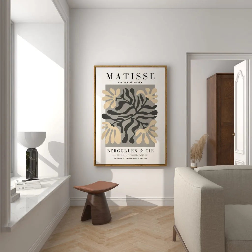 Henri Matisse Beige & Grey Leaf Composition Poster