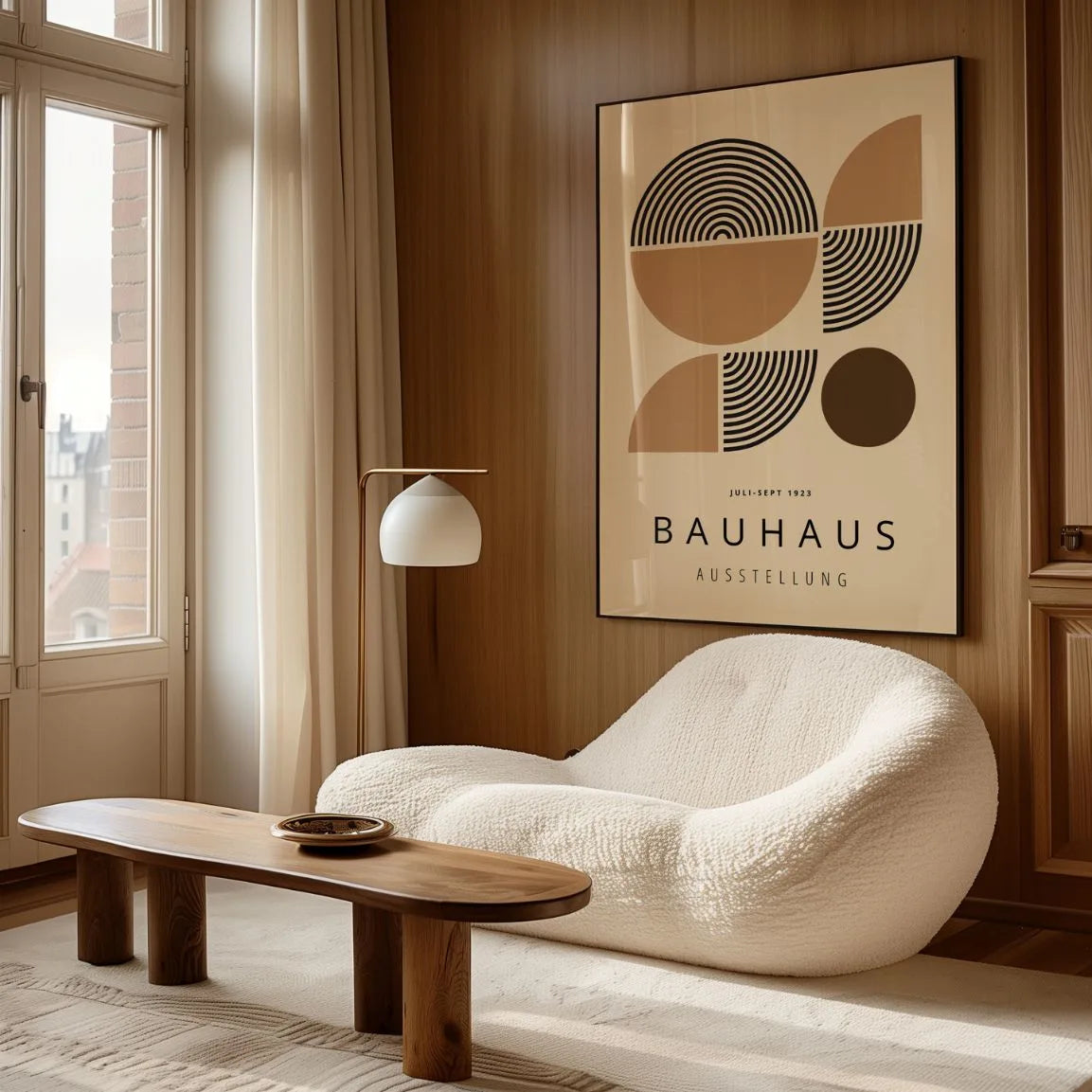 Bauhaus Geometric Halves Poster
