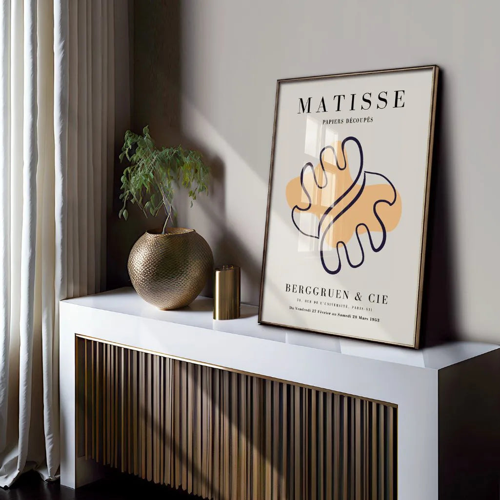 Matisse Orange Abstrakte Form Poster