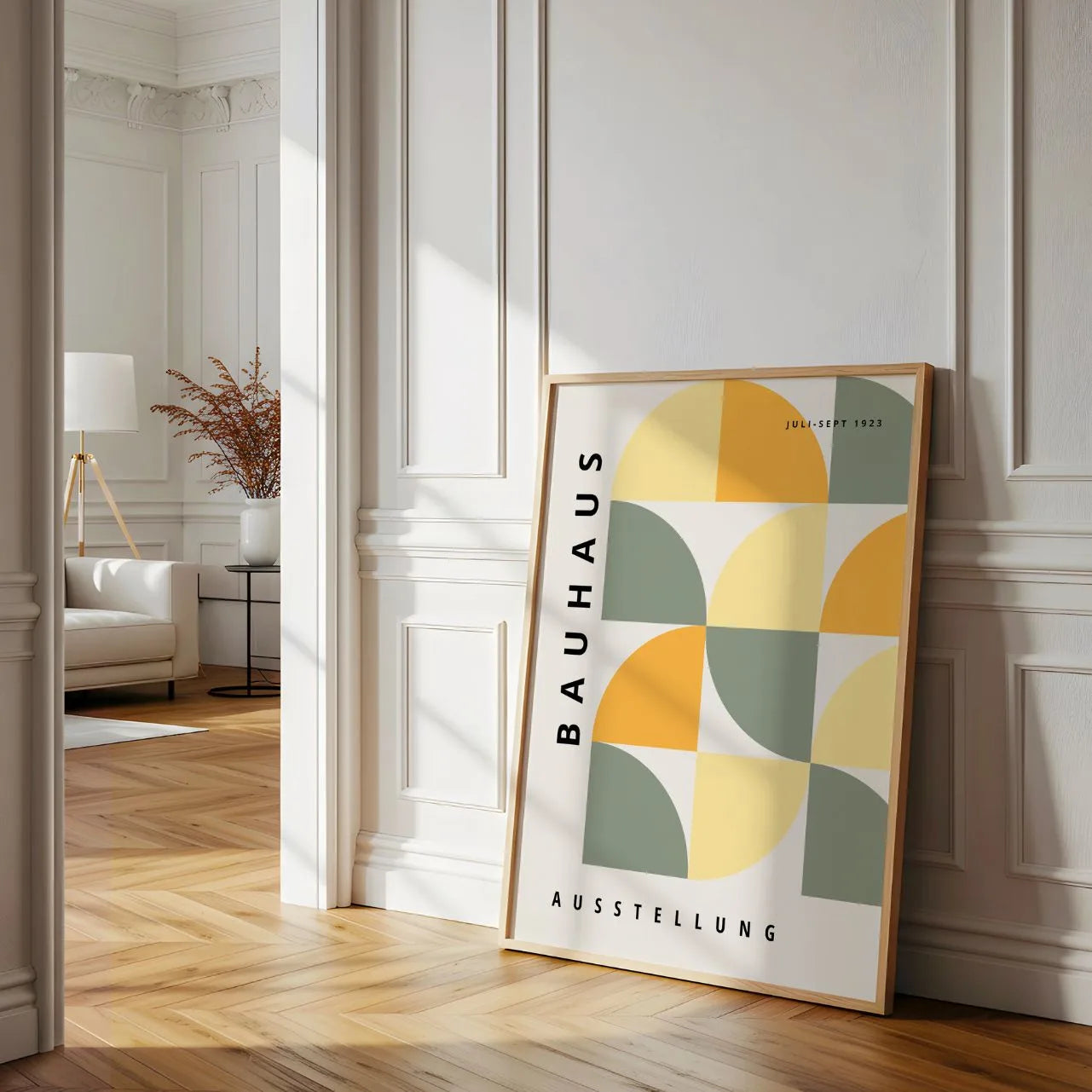 Bauhaus Warm Pastel Geometry Poster