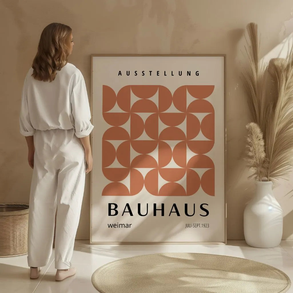 Bauhaus Brick Geometry Poster