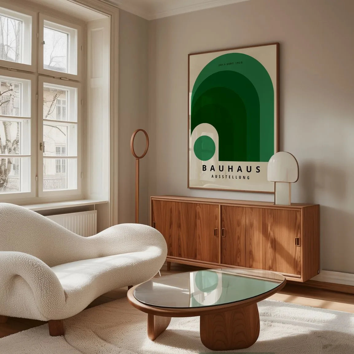 Bauhaus Green Rainbow Poster