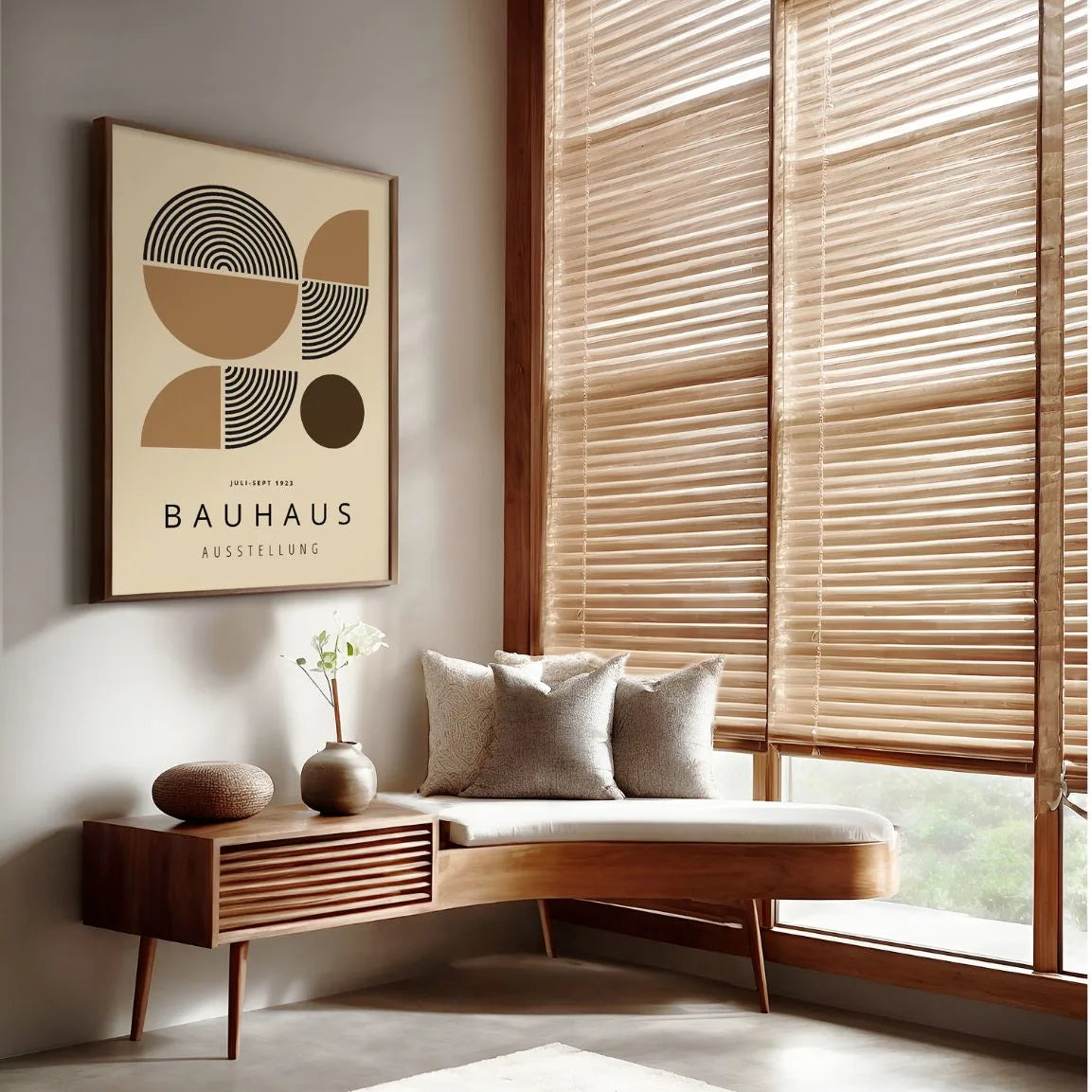Bauhaus Geometric Halves Poster