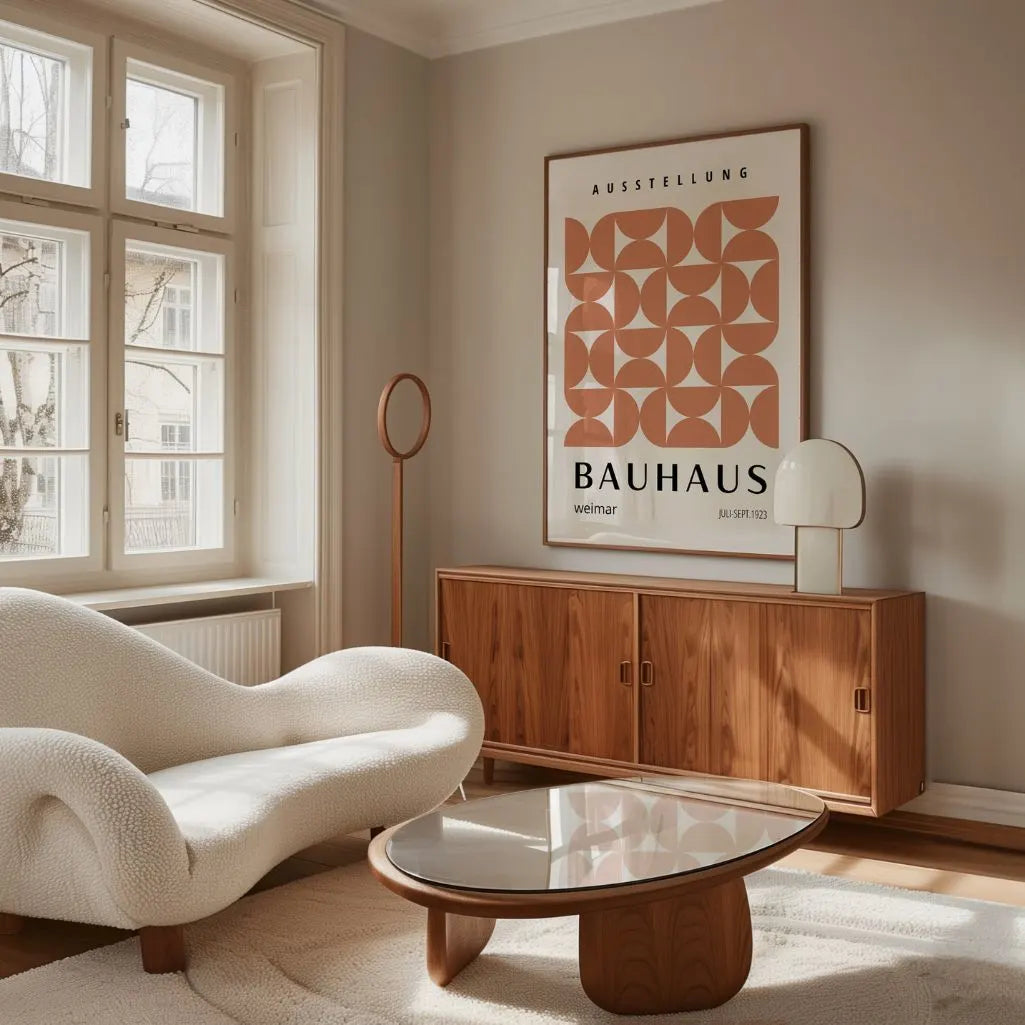 Bauhaus Brick Geometry Poster