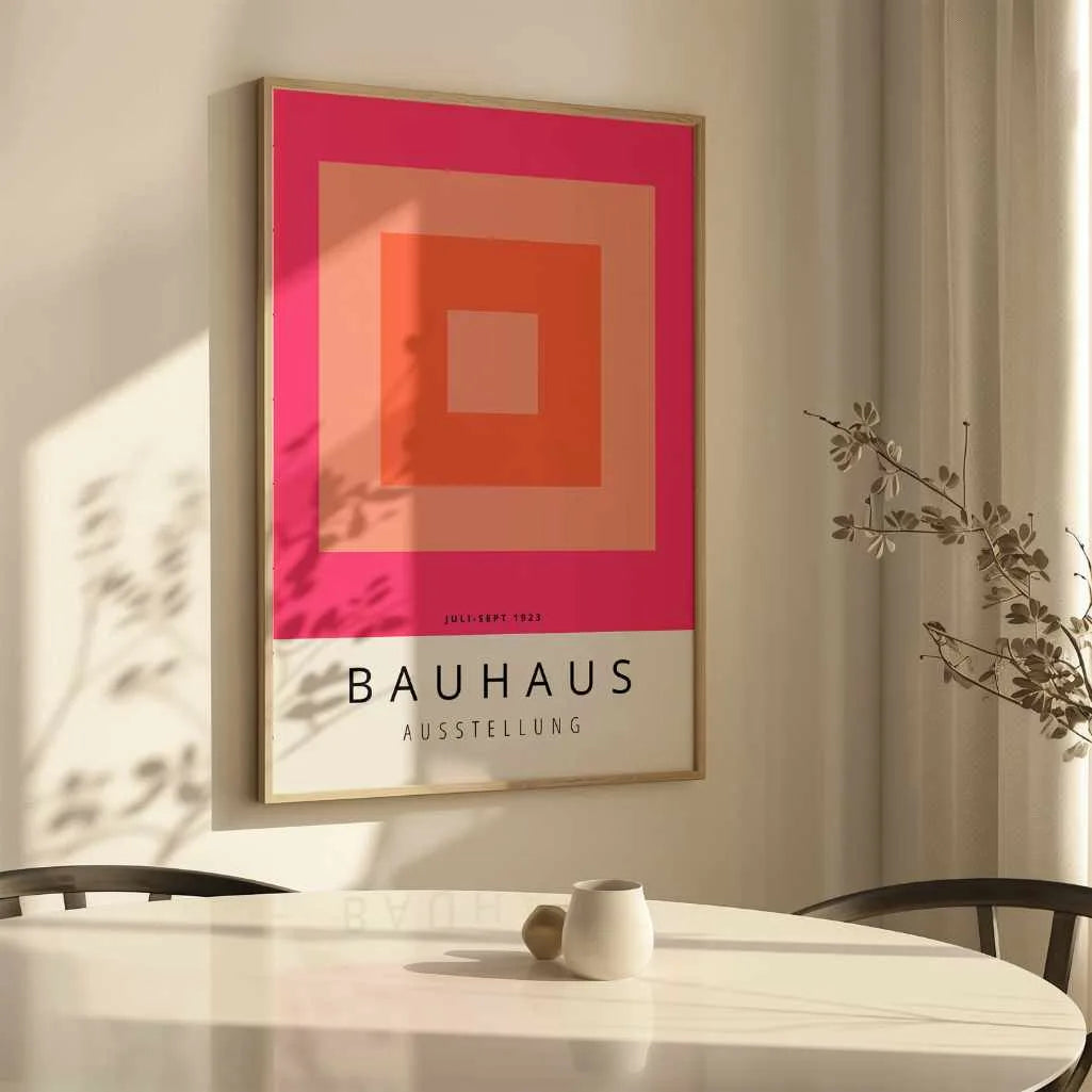 Bauhaus Orange Pulse Poster
