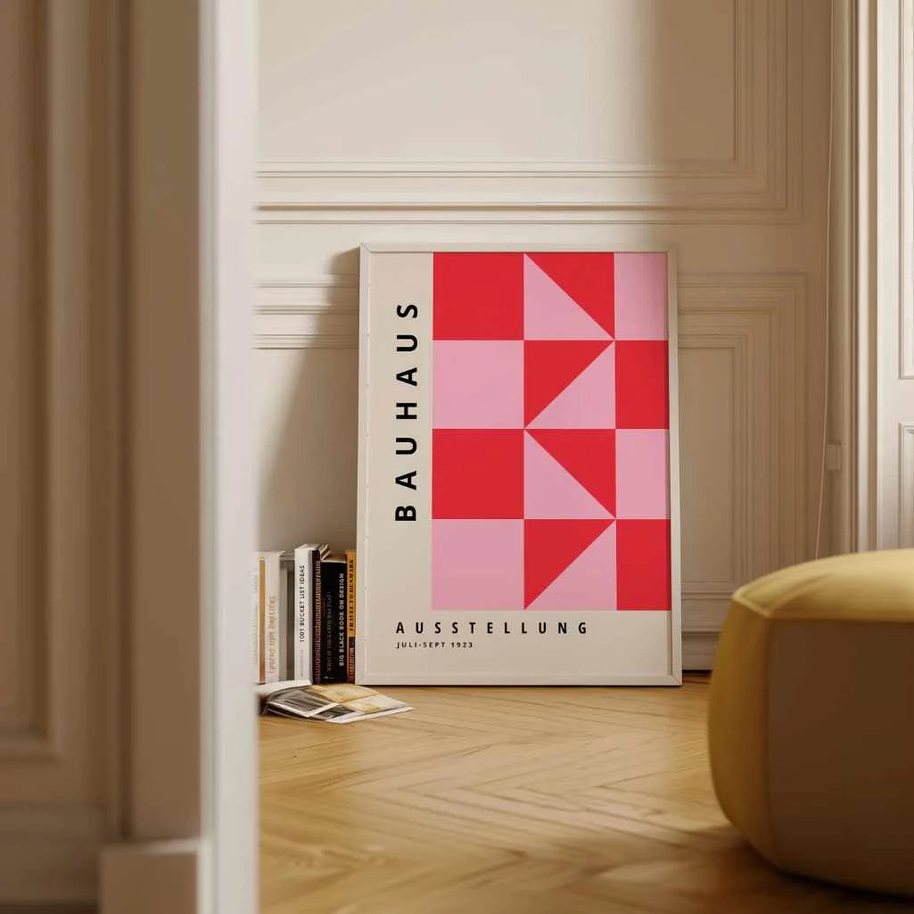 Bauhaus Red Triangle Layout Poster