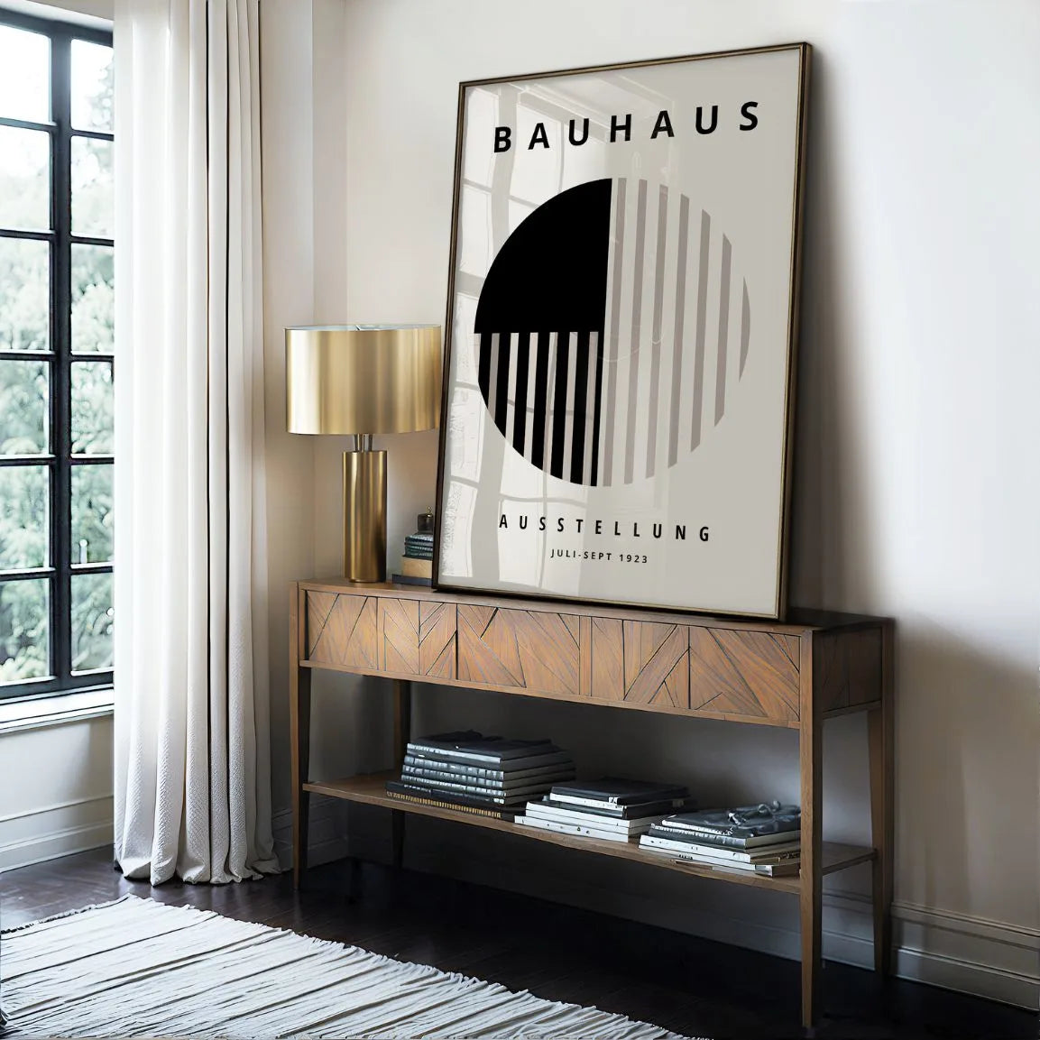 Bauhaus Lined Circle Minimal Poster