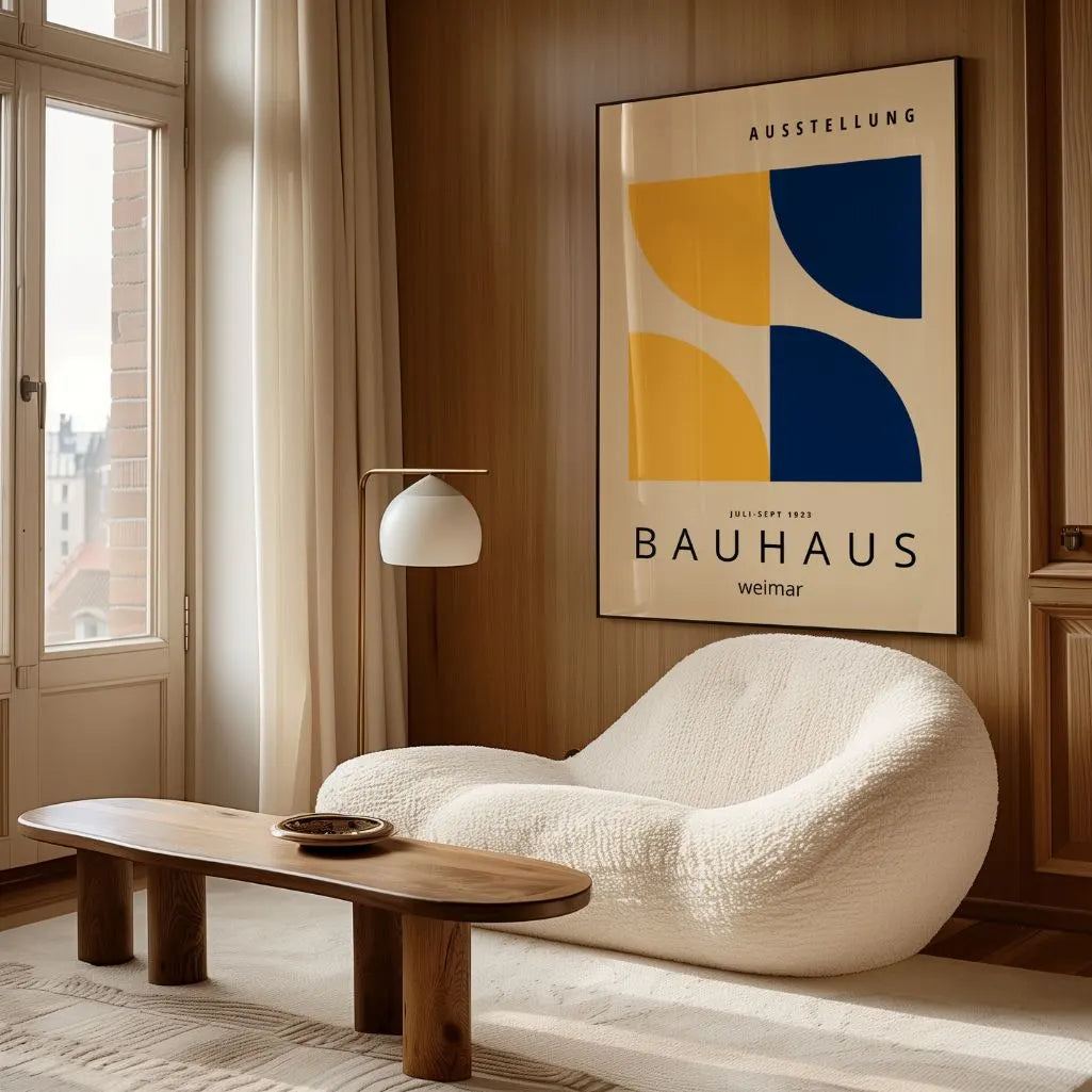 Bauhaus Yellow & Navy Dialogue Poster
