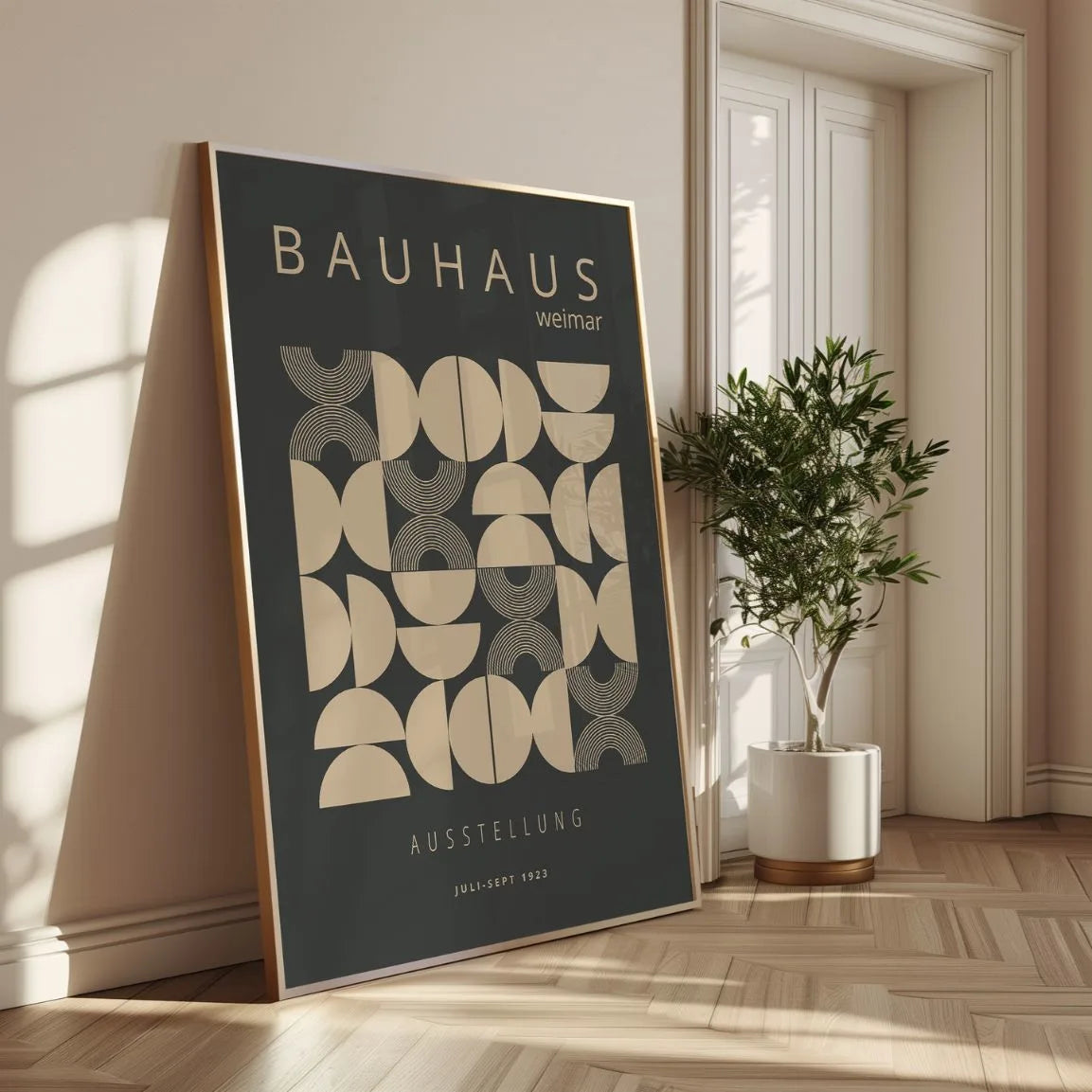 Bauhaus Geometric Forms Minimal Poster