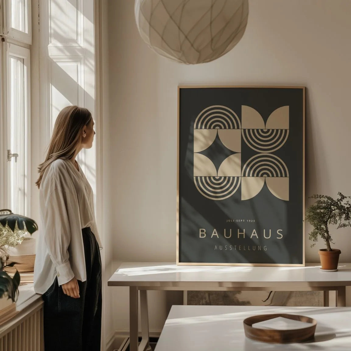 Bauhaus Geometric Symmetry Poster