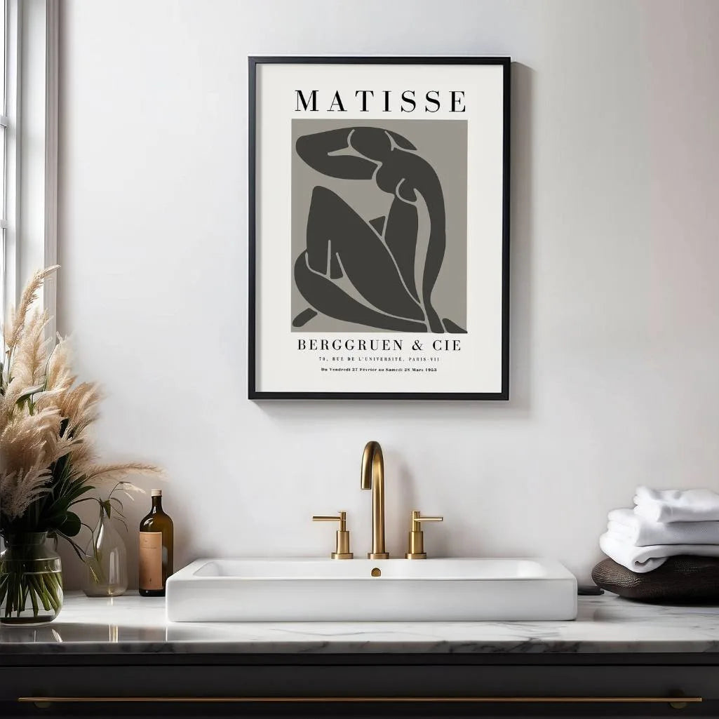 Henri Matisse – Aktfrau Poster in Grau