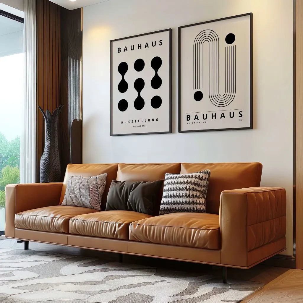 Bauhaus Black Forms Poster Set of 2