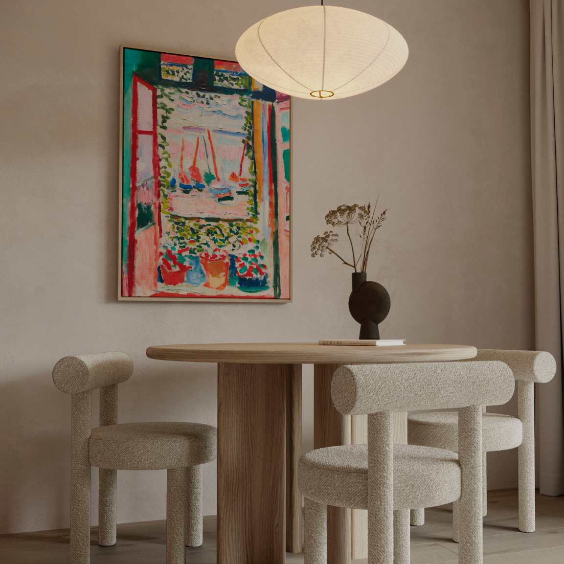 Framed Canvas Print The Open Window