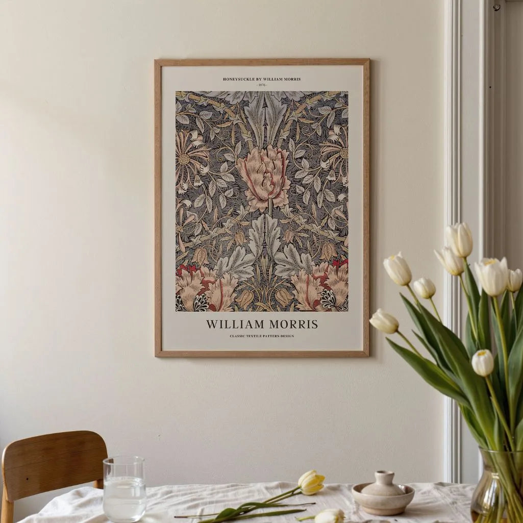William Morris Honeysuckle Floral Poster