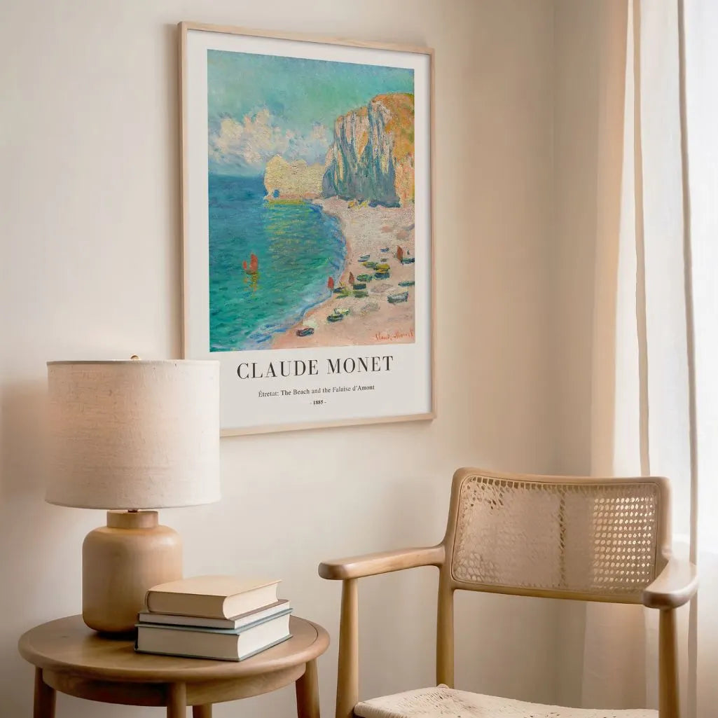 Claude Monet Étretat Beach and Cliffs Poster