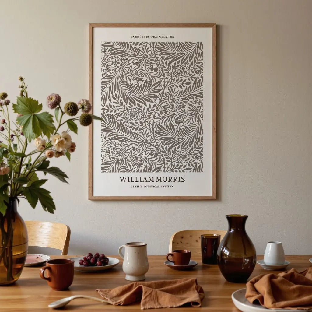 William Morris Larkspur Botanical Poster