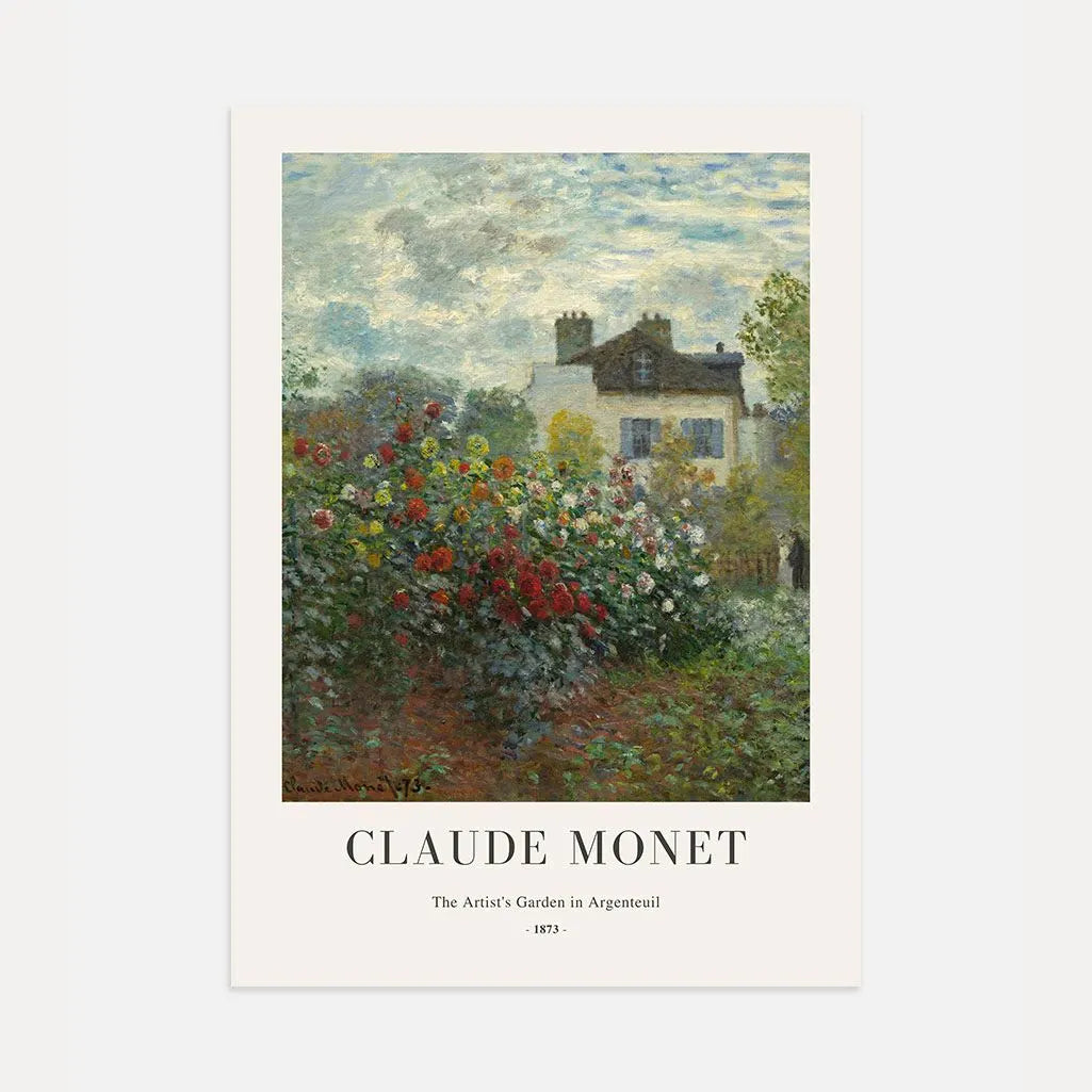 Claude Monet Argenteuil Garden Poster