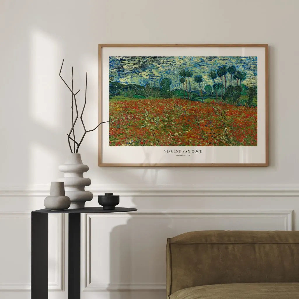 Van Gogh Poppy Field Landscape Poster