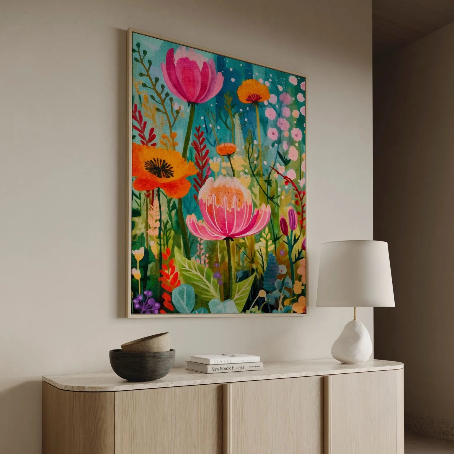 Framed Canvas Print Floral Dance
