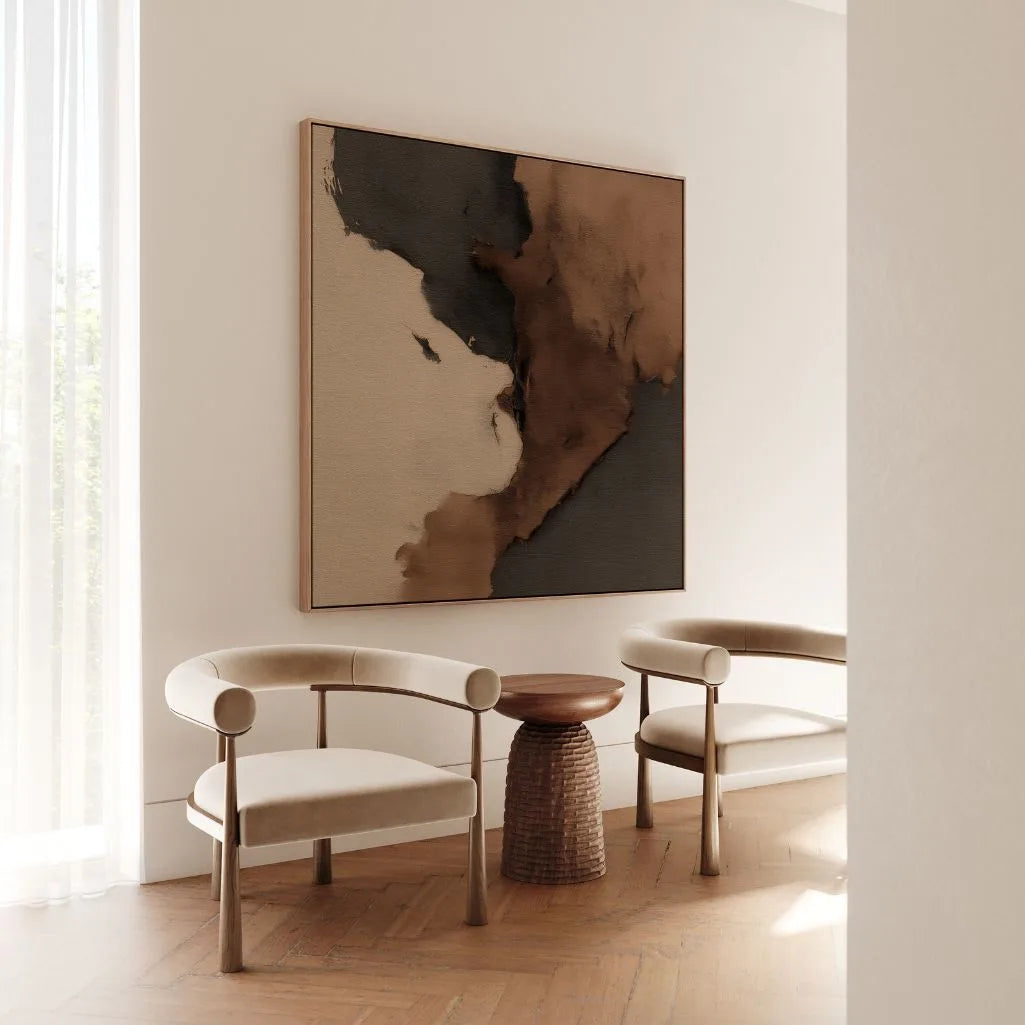 Framed Canvas Print Dark Abstract