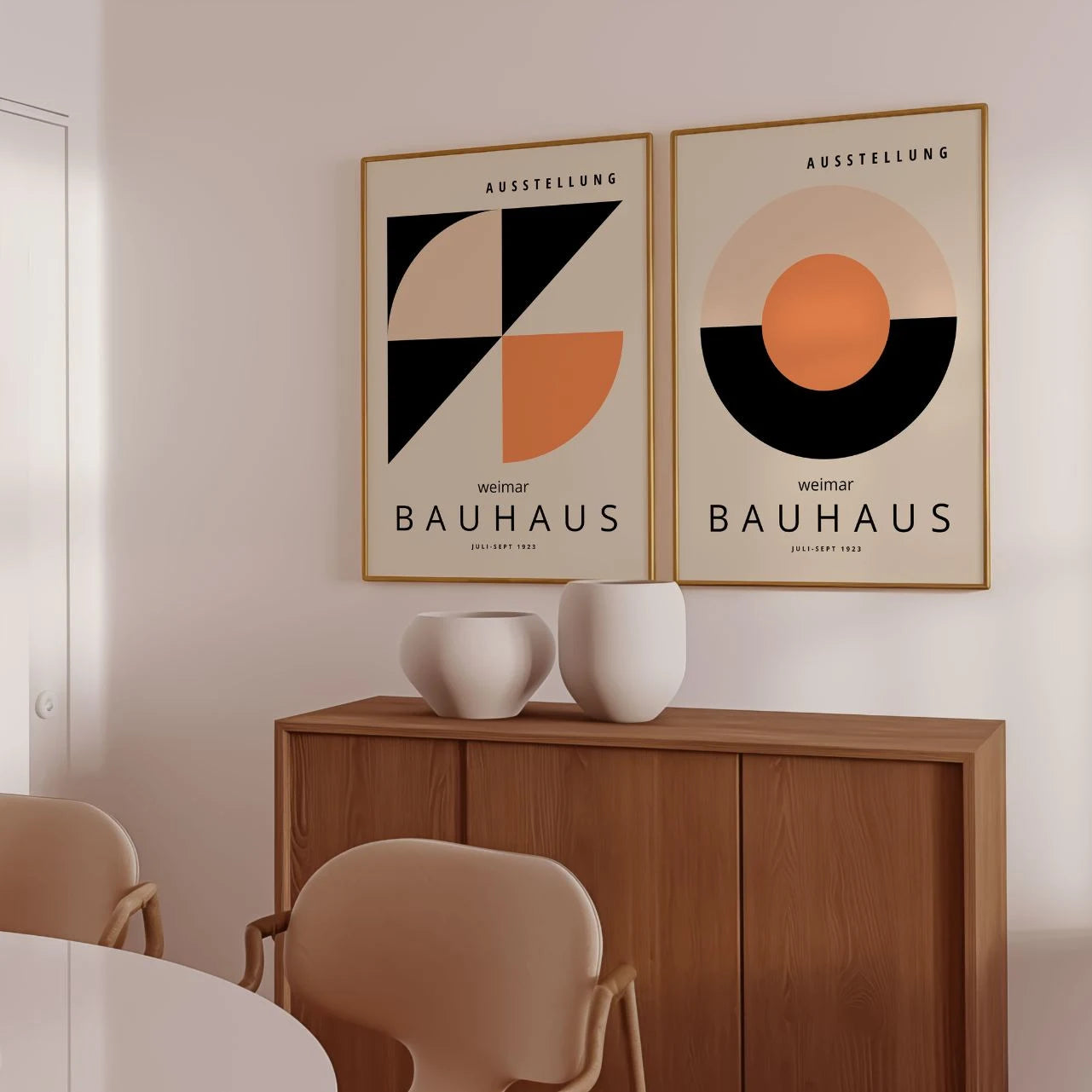Bauhaus Terracotta Poster Set of 2