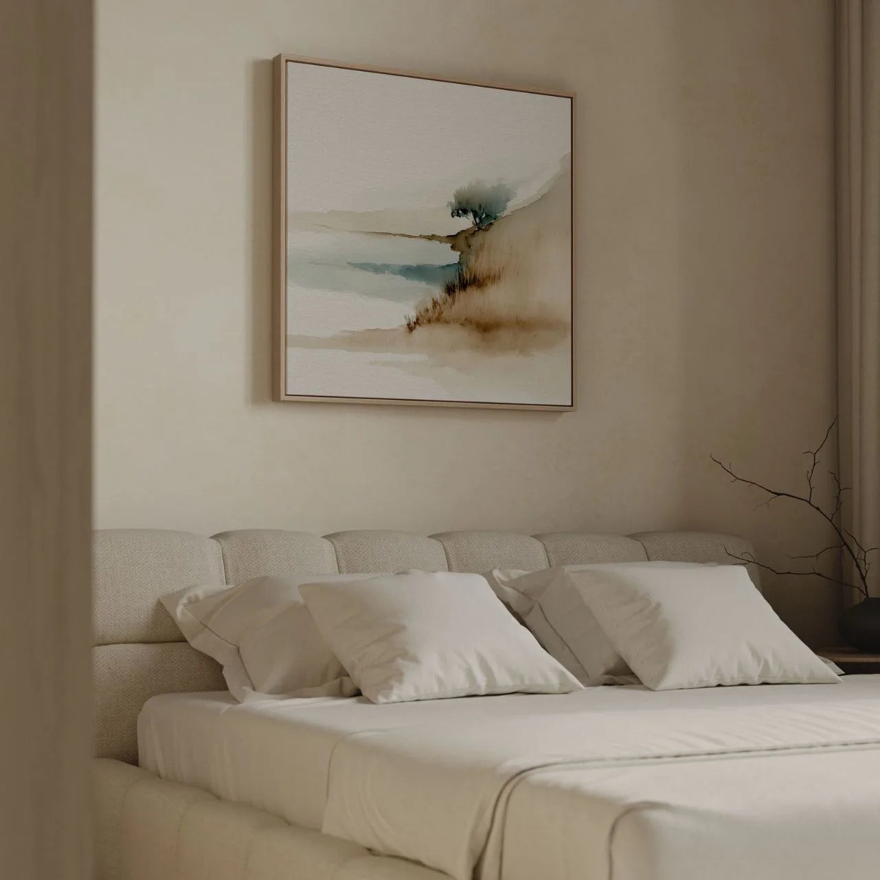 Framed Canvas Print Edge of Silence