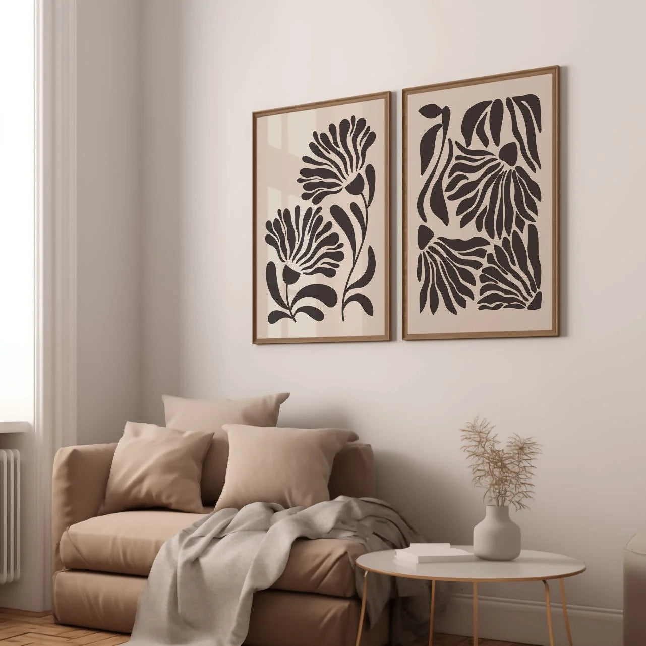 Set of 2 Matisse Floral Silhouettes Posters