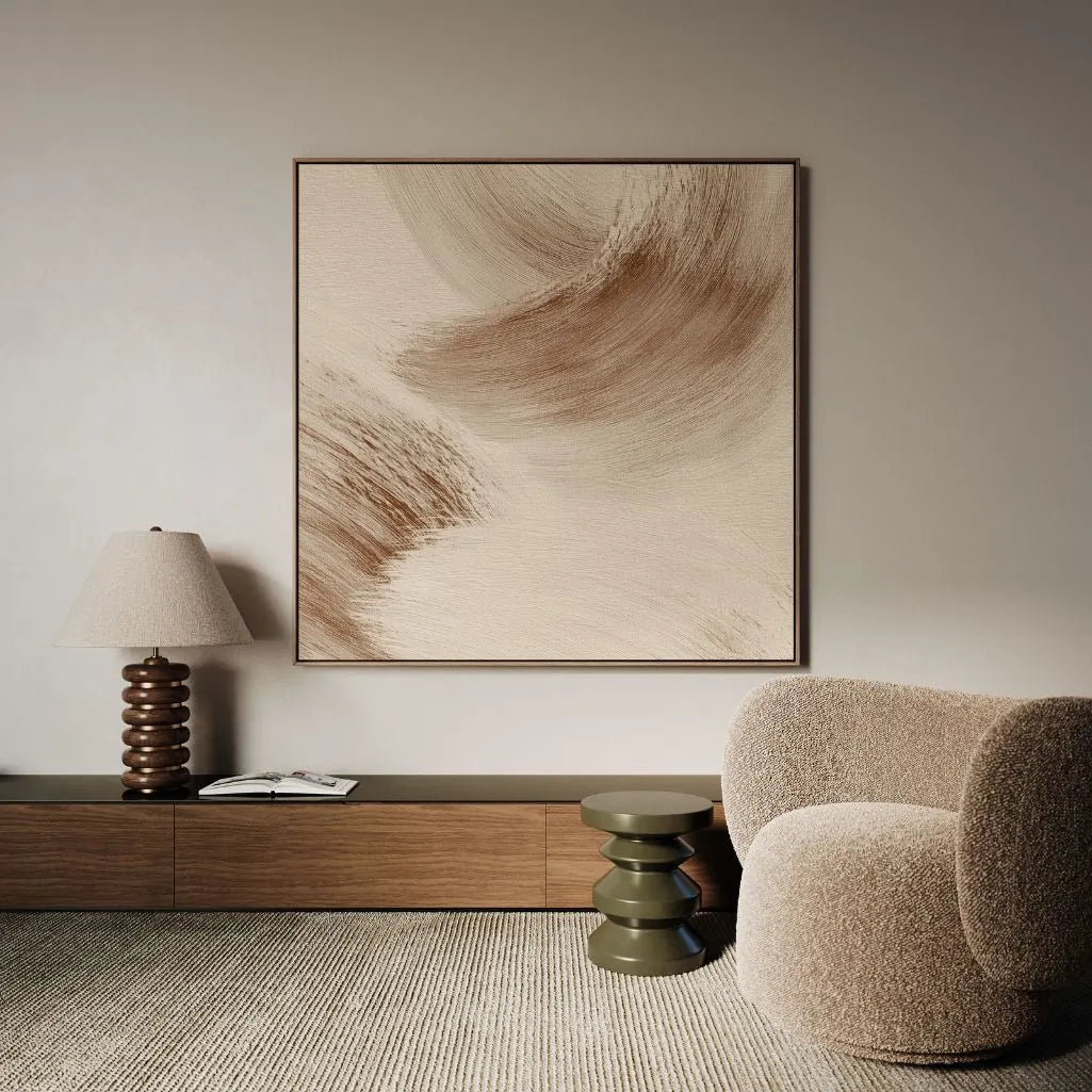 Framed Canvas Print Caramel Motion