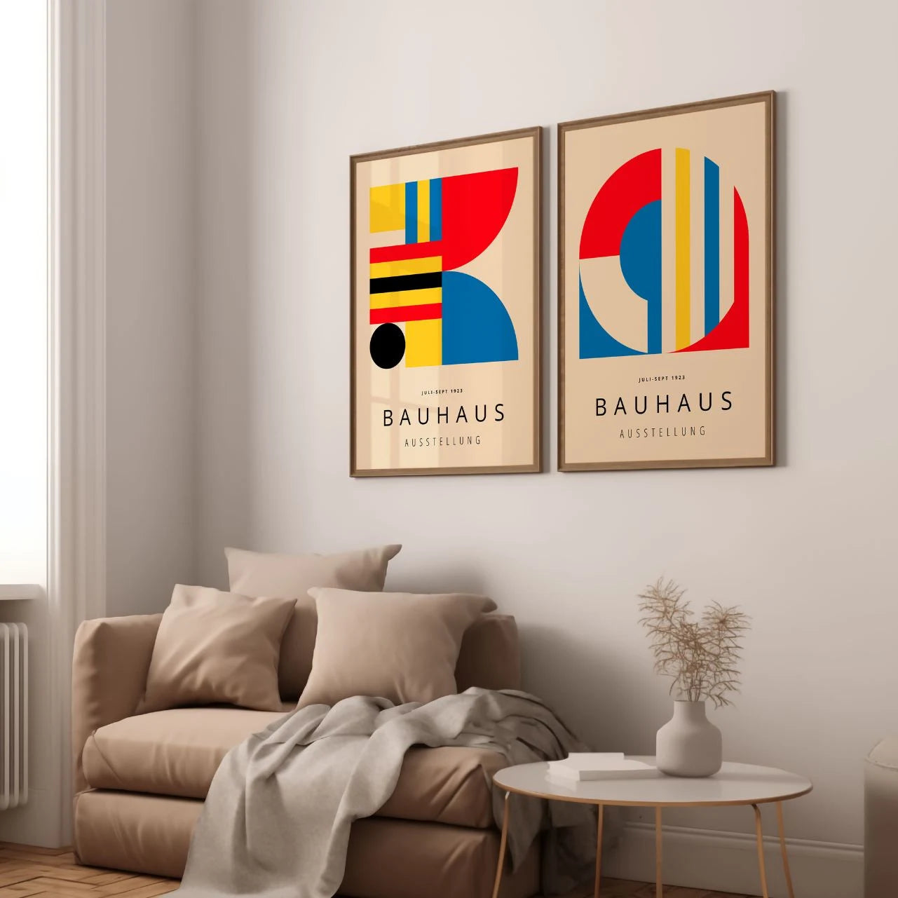 Bauhaus Primary Colors Poster Set of 2